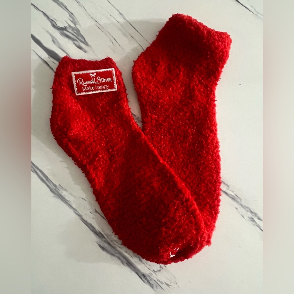 Red Fuzzy Socks Russell Stover New Promo